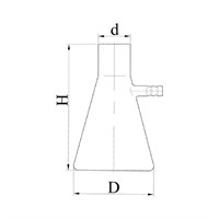 Колба Бунзена, Stegler 1-1000 ТС без шлифа 00010038400