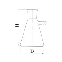 Колба Бунзена, Stegler 2-1000-45/40 ТС со шлифом 00010038402